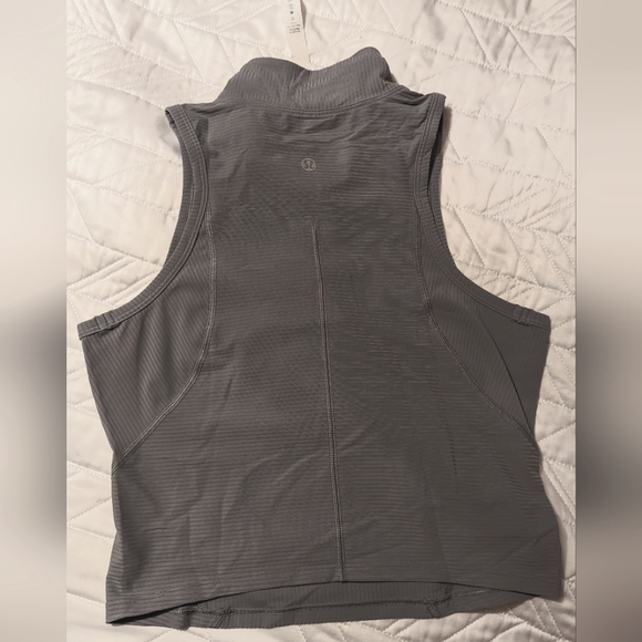🍋Lululemon cropped mockneck half-zip (size 8, rhino grey) - Picture 4 of 6